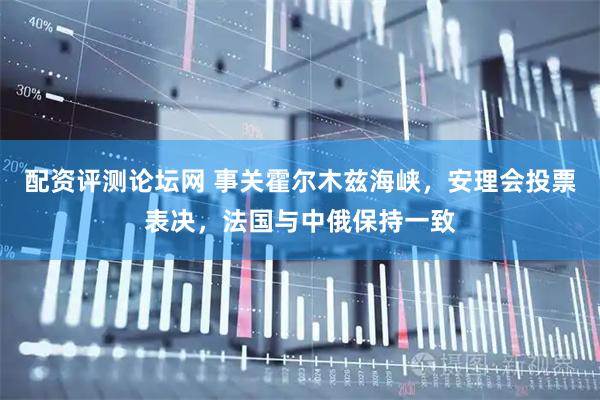 配资评测论坛网 事关霍尔木兹海峡，安理会投票表决，法国与中俄保持一致